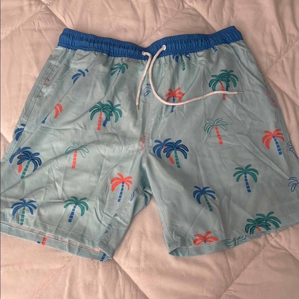 Blue Palm Tree Swim Shorts new without tags size XXL